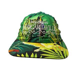 Jimmy Buffet Margaritaville Orlando Tropical Parrot Print Hat Cap Vintage Retro